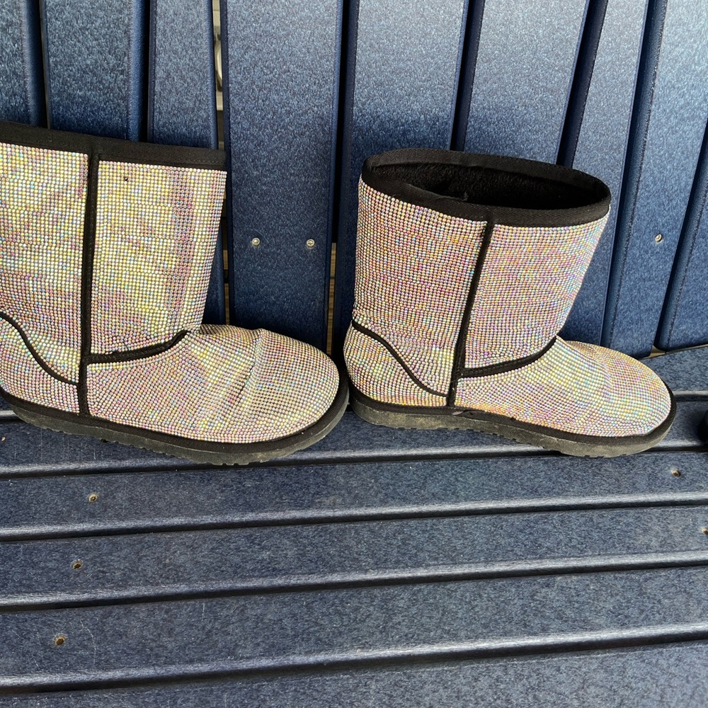 Sparkling bling bling rhinestone Women's Winter Boots - Picture 6 of 6